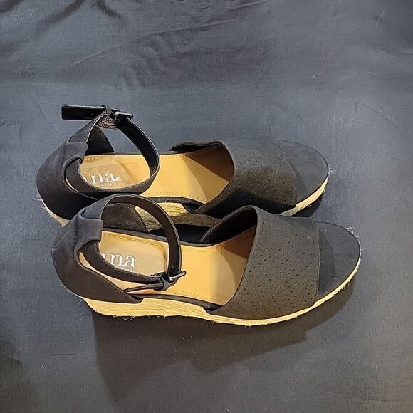 BRAND NEW A.N.A WOMEN'S OPEN TOE WEDGE ADJUSTABLE BUCKLE ANKLE STRAP SANDAL - Picture 8 of 14